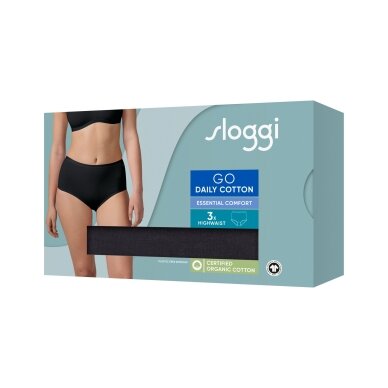 Kelnaitės Sloggi Go Daily Cotton Highwaist 3P 0004 5 Kelnaitės Sloggi Go Daily Cotton Highwaist 3P 0004 5