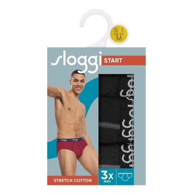Trumpikės Sloggi Men Start Midi C3P Box 0004 Trumpikės Sloggi Men Start Midi C3P Box 0004